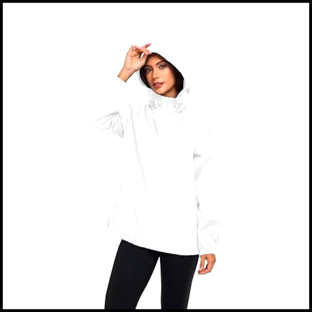 Waterproof Packable Hooded Rain Jacket Lightweigh… - image 3